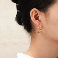 Gold Plated 30mm Hoop Earrings