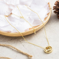 Gold Plated Always My Mother Quote Necklace Created with Zircondia® Crystals