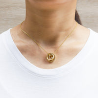 Gold Plated Always My Mother Quote Necklace Created with Zircondia® Crystals