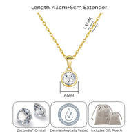 Gold Plated April (Diamond) Birthstone Necklace Created with Zircondia® Crystals