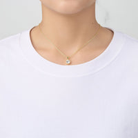 Gold Plated April (Diamond) Birthstone Necklace & Earrings Set Created with Zircondia® Crystals