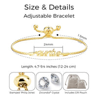 Gold Plated Auntie Bracelet Created with Zircondia® Crystals