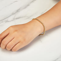 Gold Plated Beaded Stretch Bracelet