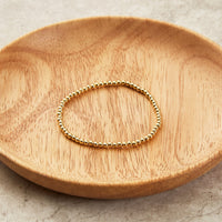 Gold Plated Beaded Stretch Bracelet