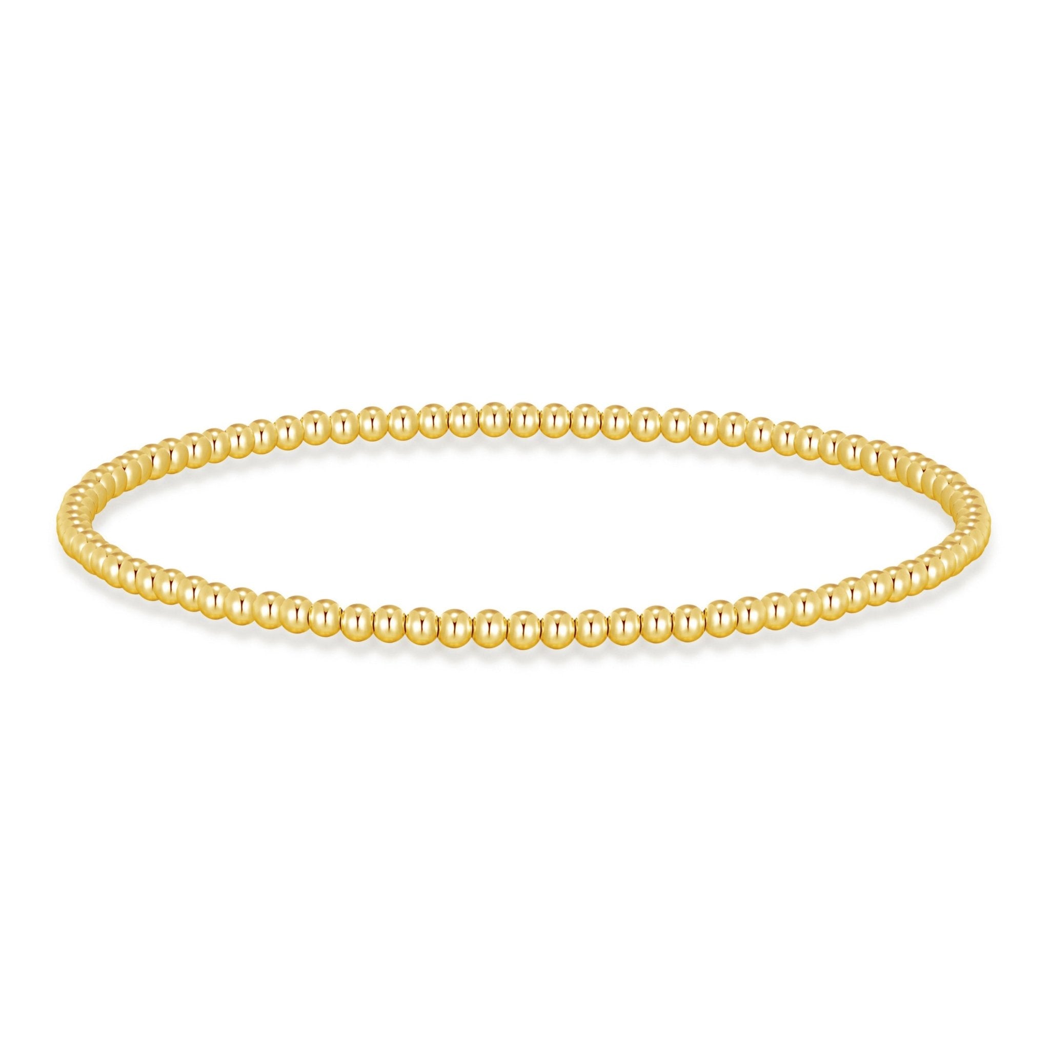 Gold Plated Beaded Stretch Bracelet