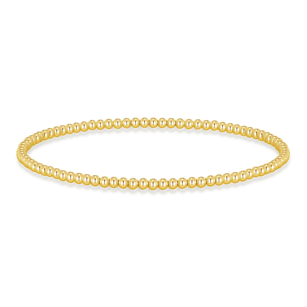 Gold Plated Beaded Stretch Bracelet