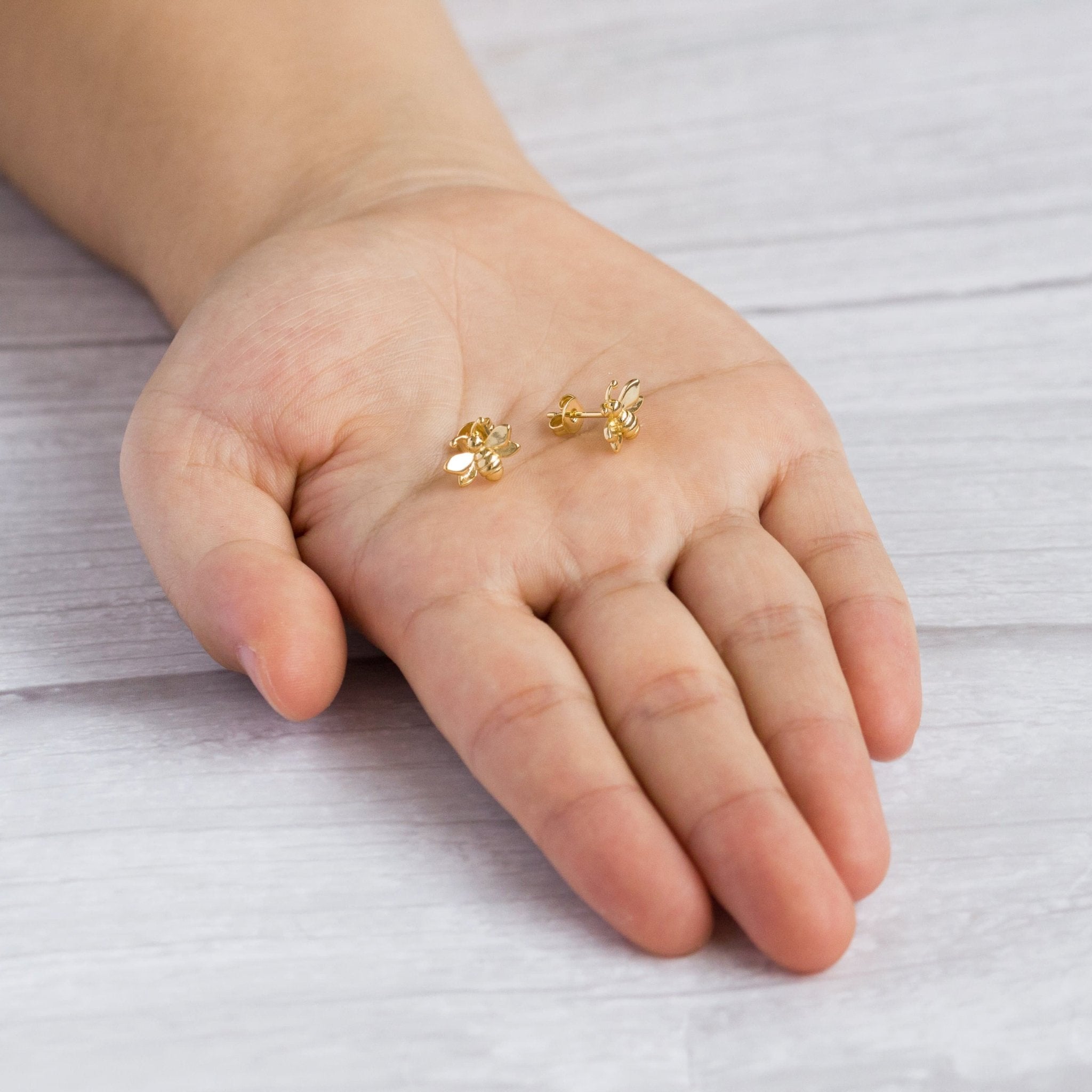 Gold Plated Bumble Bee Earrings