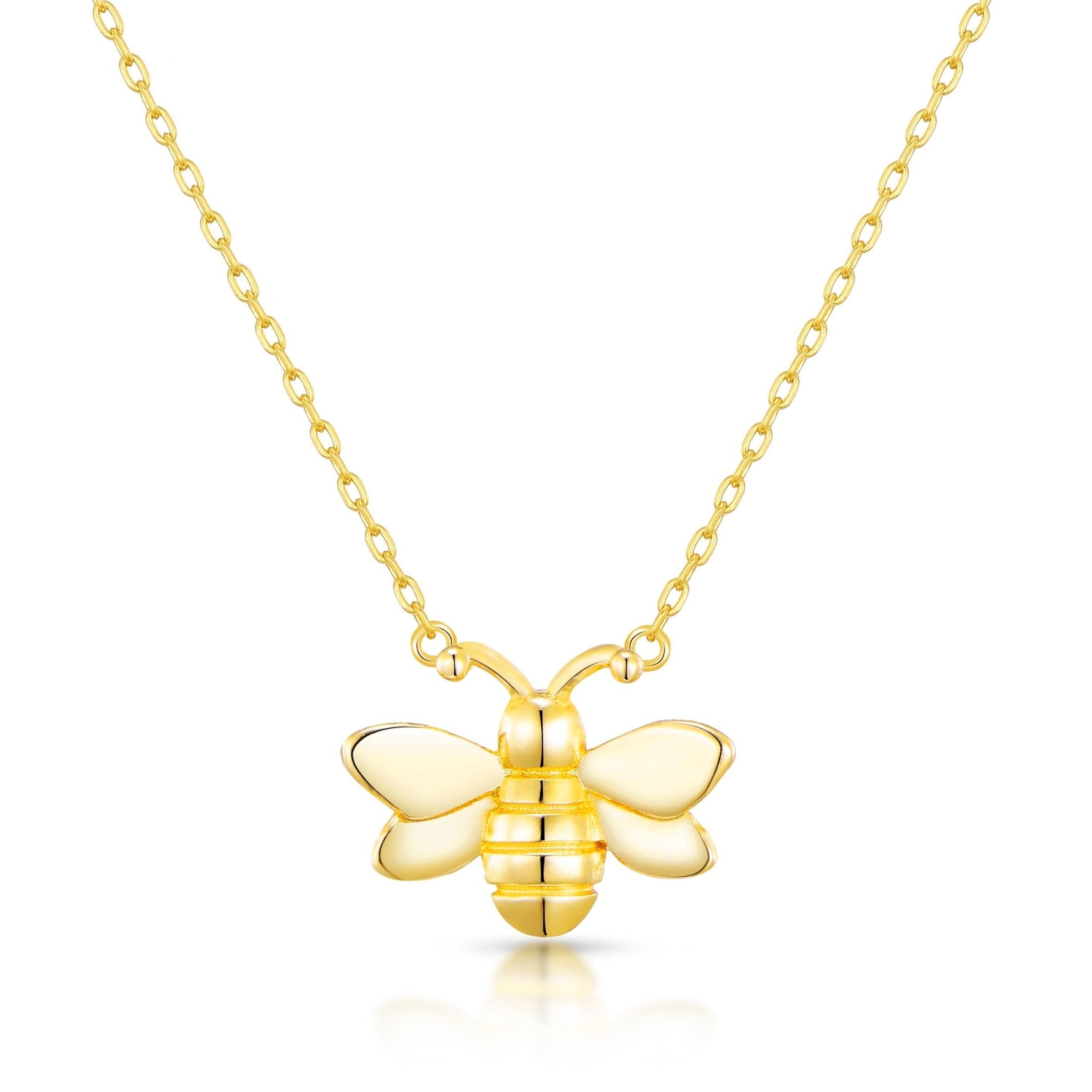 Gold Plated Bumble Bee Necklace