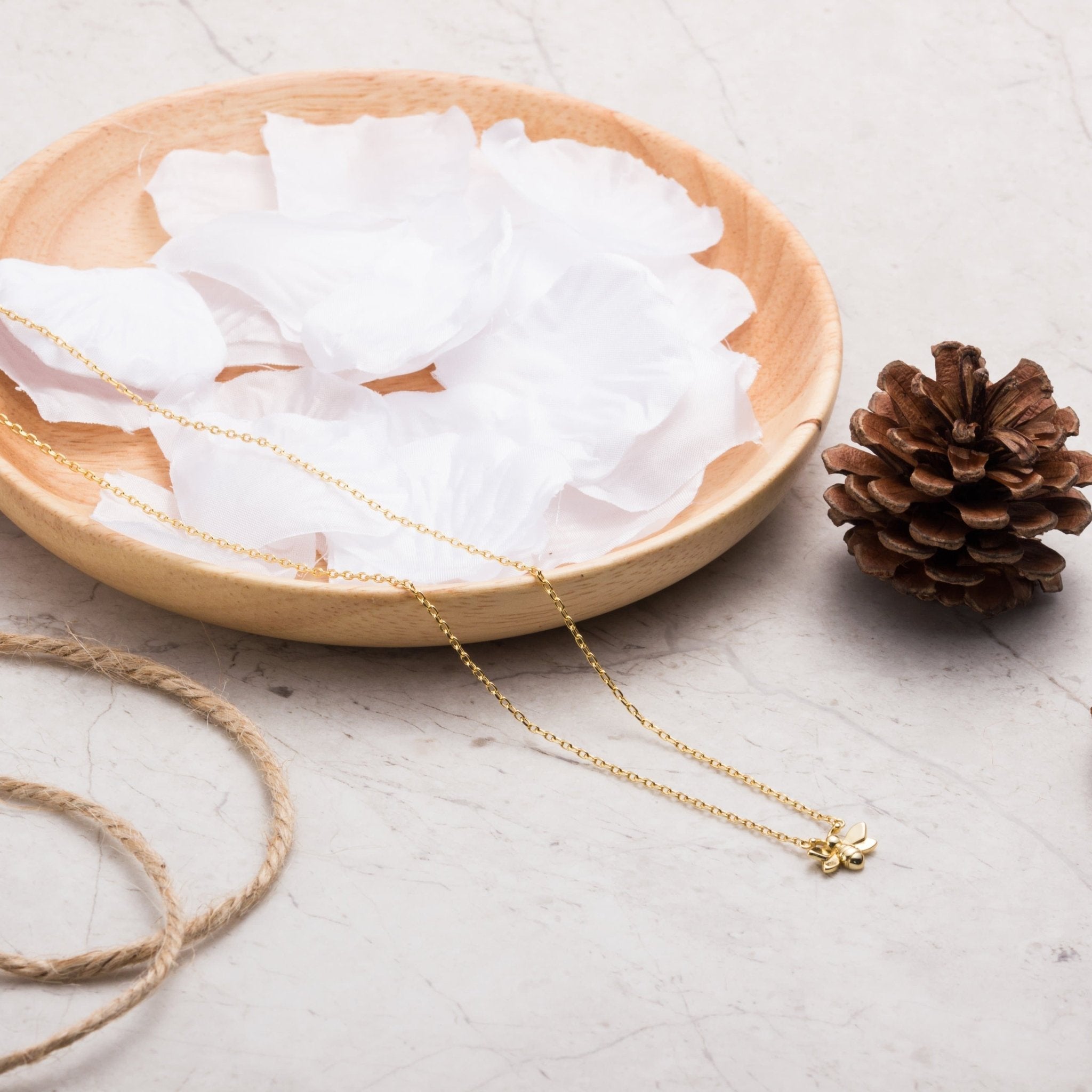 Gold Plated Bumble Bee Necklace