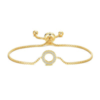 Gold Plated Circle of Life Friendship Bracelet Created with Zircondia® Crystals