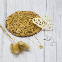 Gold Plated Circle of Life Necklace Created with Zircondia® Crystals