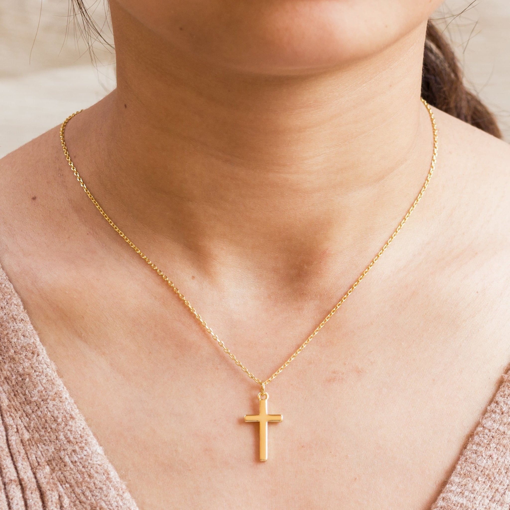 Gold Plated Cross Necklace