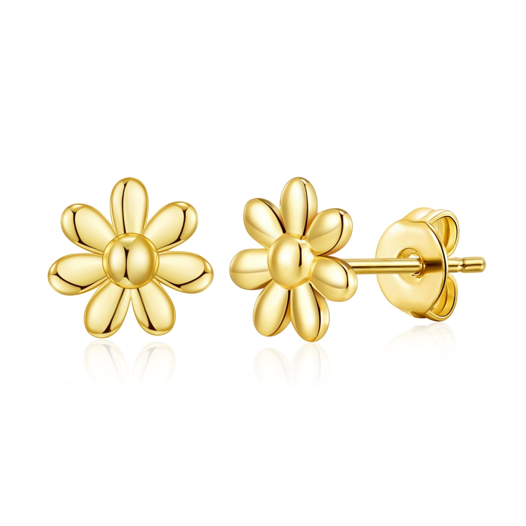 Gold Plated Daisy Earrings