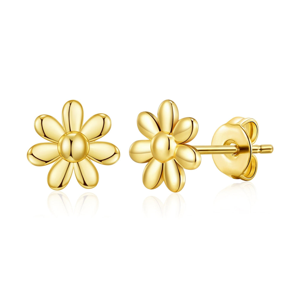 Gold Plated Daisy Earrings