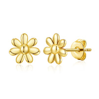 Gold Plated Daisy Earrings