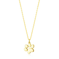 Gold Plated Dog Paw Necklace