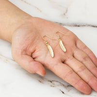 Gold Plated Feather Earrings