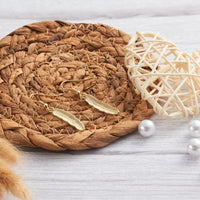 Gold Plated Feather Earrings