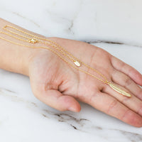 Gold Plated Feather Necklace