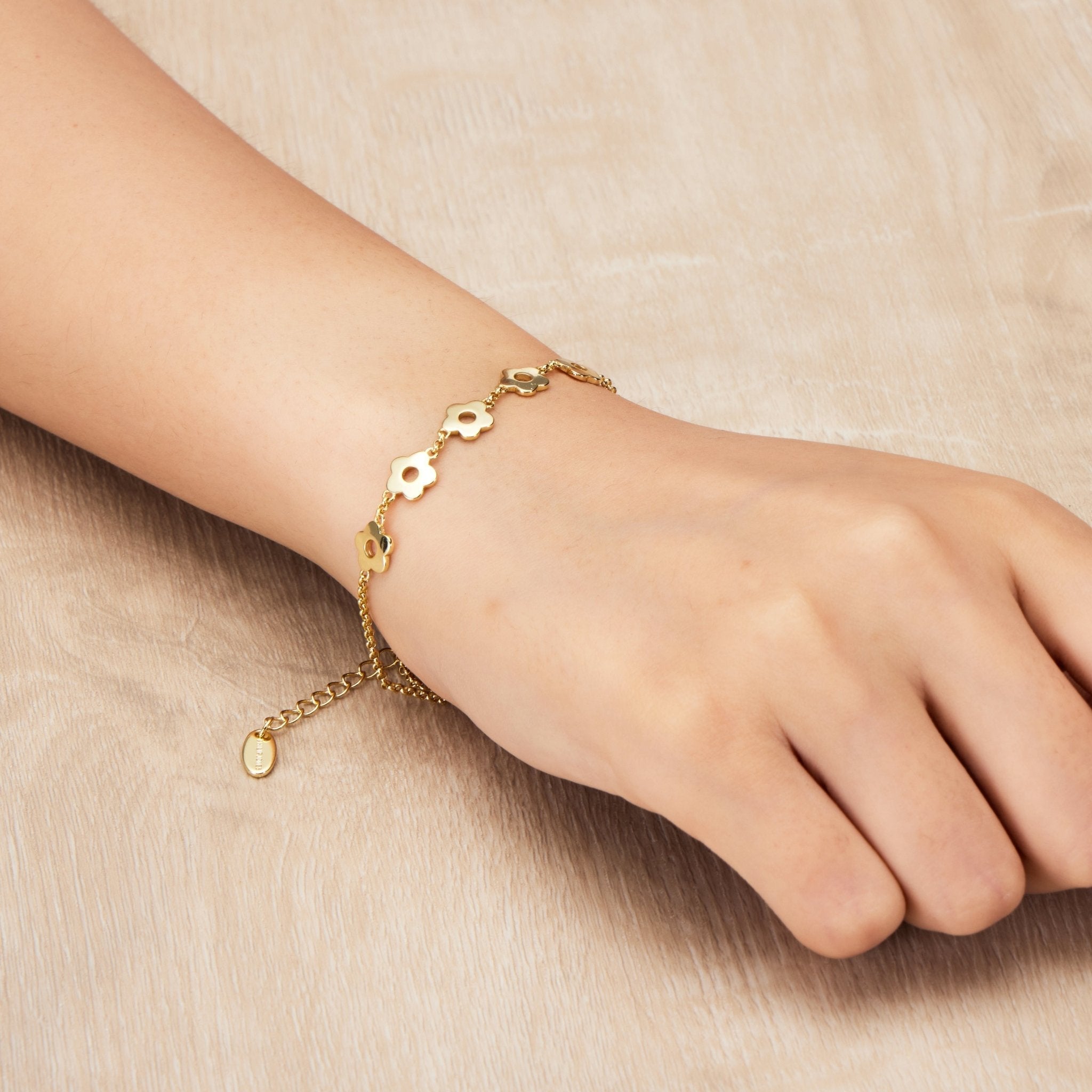 Gold Plated Flower Bracelet