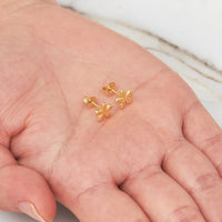 Gold Plated Flower Stud Earrings