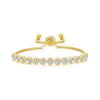Gold Plated Friendship Bracelet with Zircondia® Crystals