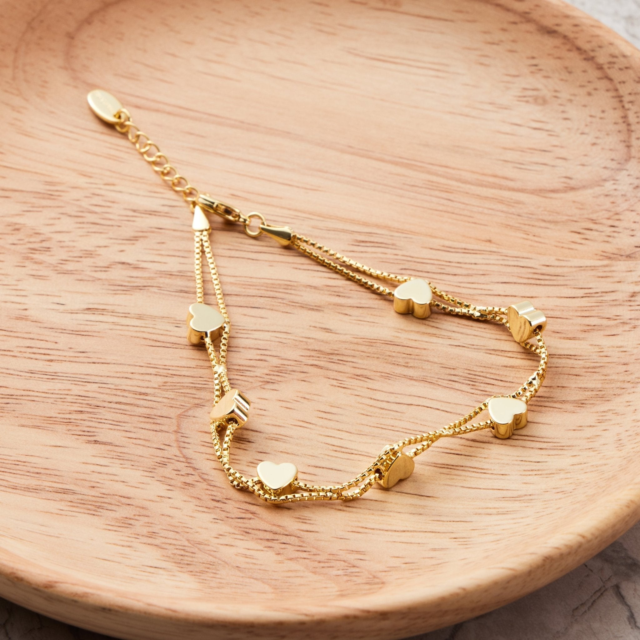 Gold Plated Heart Bracelet