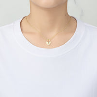 Gold Plated Heart Padlock Necklace Created with Zircondia® Crystals