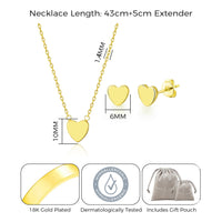 Gold Plated Heart Set