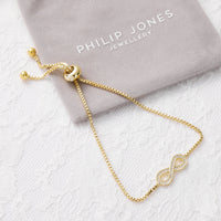 Gold Plated I Couldn't Say I Do Without You Infinity Friendship Bracelet with Zircondia® Crystals