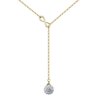 Gold Plated Infinity Lariat Necklace Created with Zircondia® Crystals