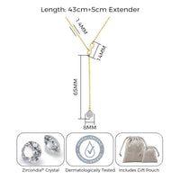 Gold Plated Infinity Lariat Necklace Created with Zircondia® Crystals