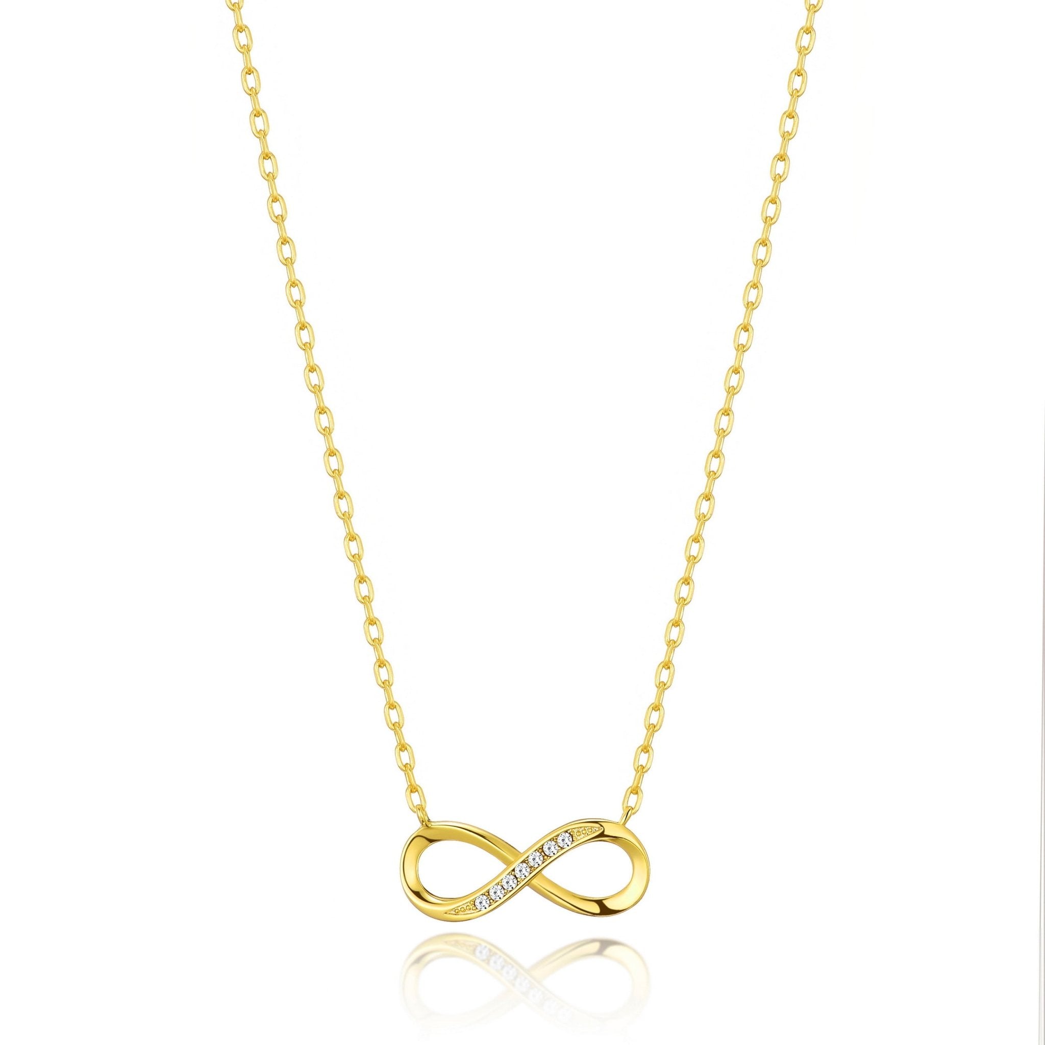 Gold Plated Infinity Pendant Necklace Created with Zircondia® Crystals
