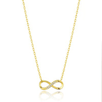 Gold Plated Infinity Pendant Necklace Created with Zircondia® Crystals