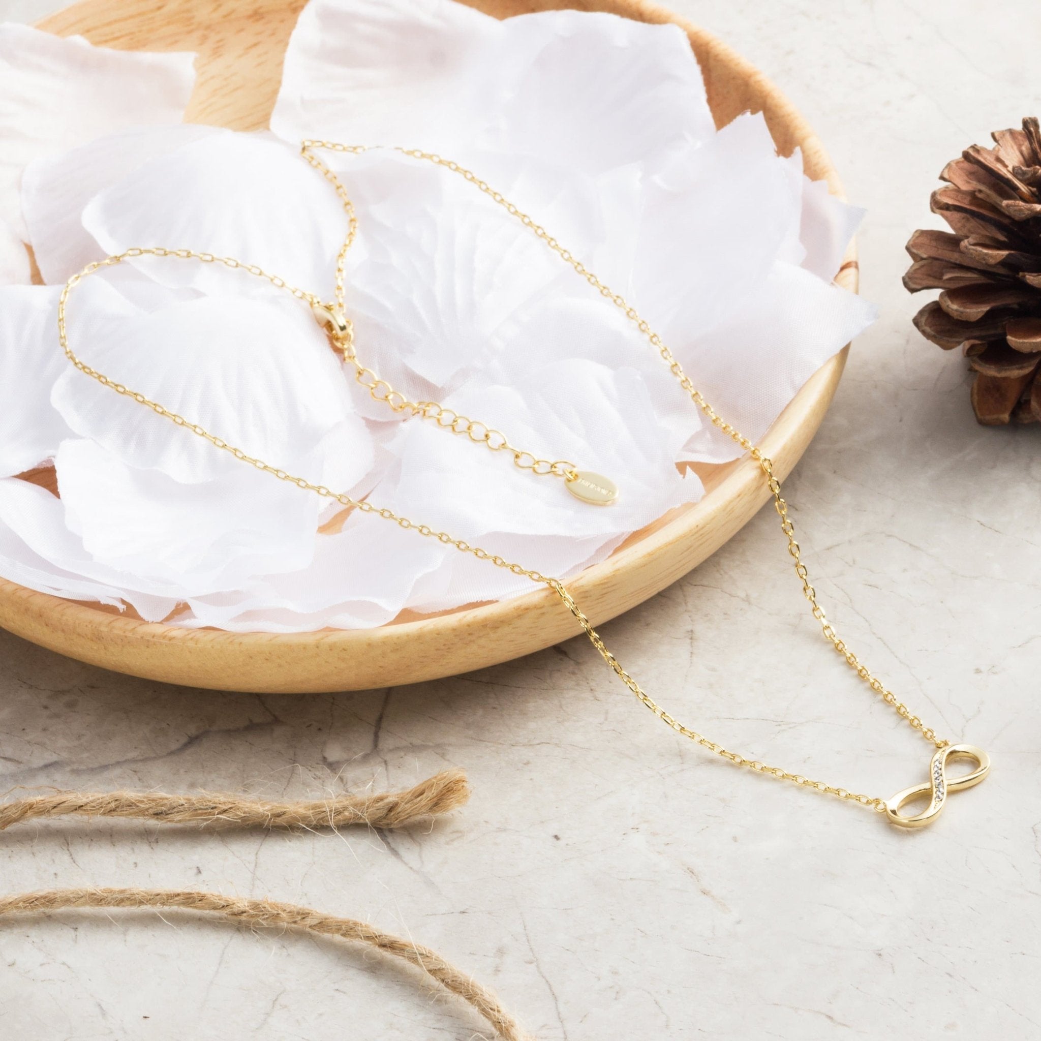 Gold Plated Infinity Pendant Necklace Created with Zircondia® Crystals