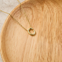 Gold Plated Initial Necklace Letter C Created with Zircondia® Crystals