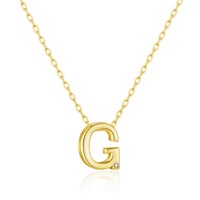 Gold Plated Initial Necklace Letter G Created with Zircondia® Crystals