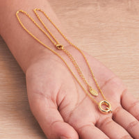 Gold Plated Initial Necklace Letter Q Created with Zircondia® Crystals