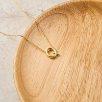 Gold Plated Initial Necklace Letter Q Created with Zircondia® Crystals