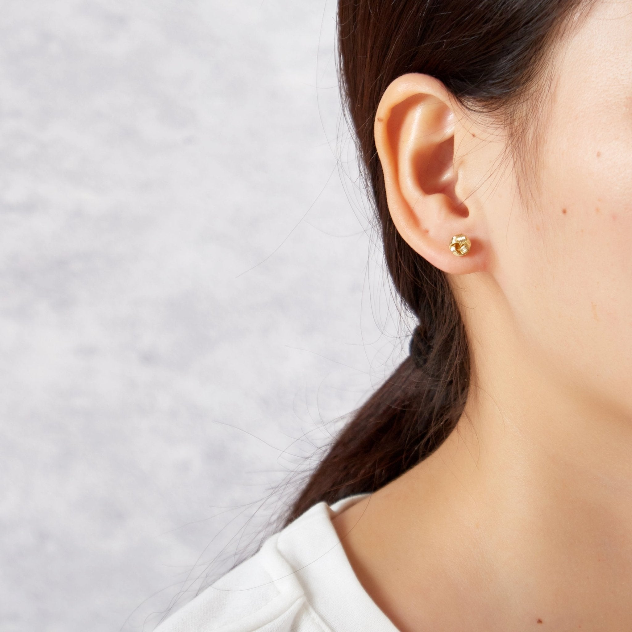 Gold Plated Love Knot Earrings with Quote Card