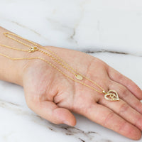 Gold Plated Mother And Child Necklace Created with Zircondia® Crystals