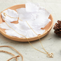 Gold Plated Mother And Child Necklace Created with Zircondia® Crystals