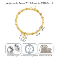 Gold Plated Mother and Daughter Quote Stretch Bracelet with Gift Box