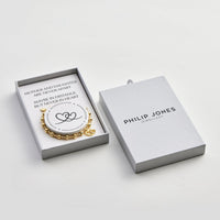 Gold Plated Mother and Daughter Quote Stretch Bracelet with Gift Box