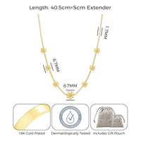 Gold Plated Multi Daisy Necklace