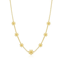 Gold Plated Multi Daisy Necklace