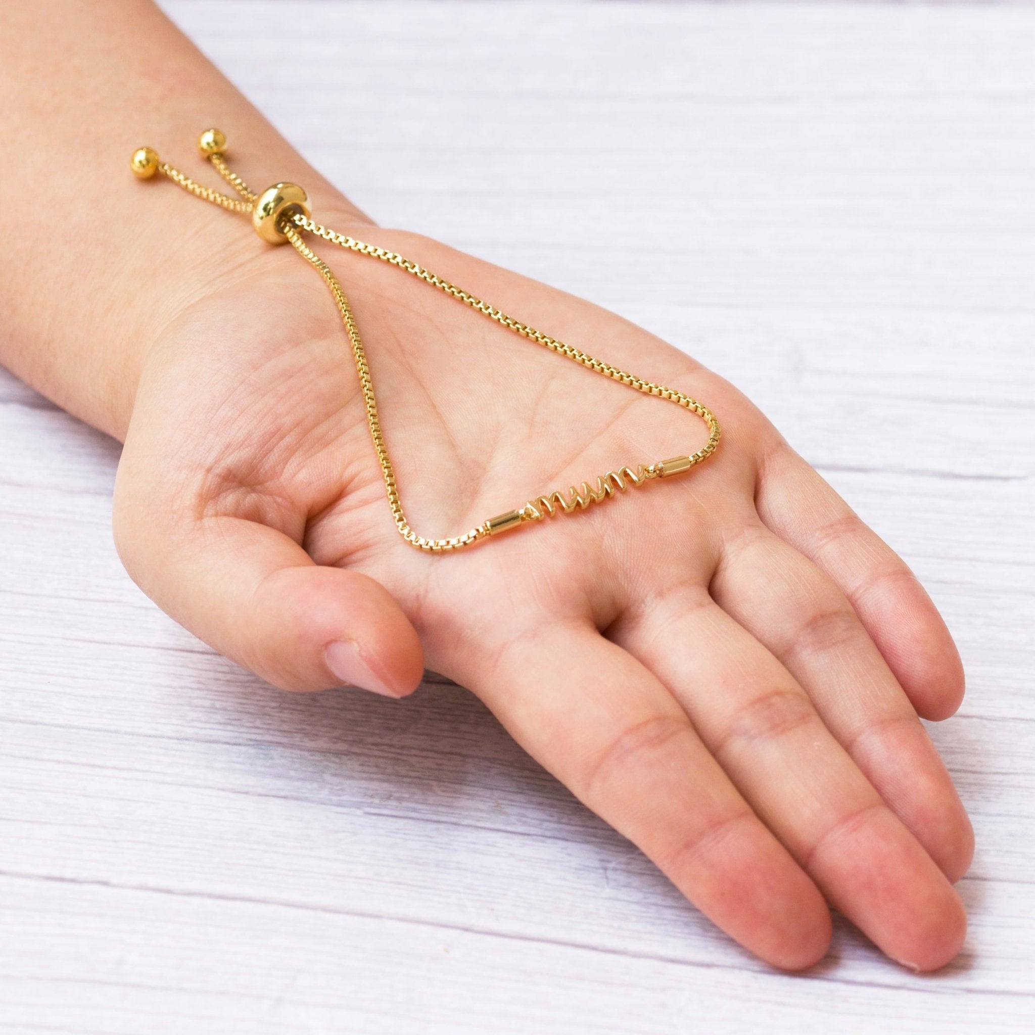 Gold Plated Mum Bracelet Created with Zircondia® Crystals