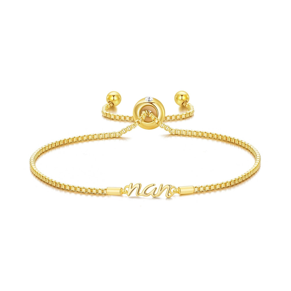 Gold Plated Nan Bracelet Created with Zircondia® Crystals