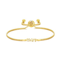 Gold Plated Nan Bracelet Created with Zircondia® Crystals