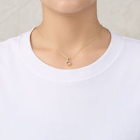 Gold Plated October (Tourmaline) Birthstone Necklace Created with Zircondia® Crystals